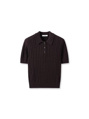 여성) 수피마 코튼 버튼 카라 스웨터_MSF2ET2701