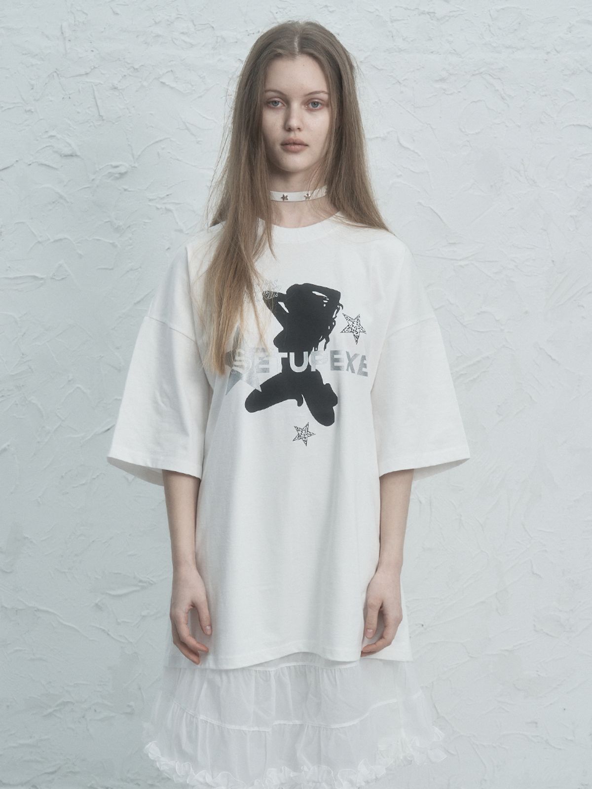 셋업이엑스이(SETUP-EXE) KISS KILL BOX T-SHIRT/ WHITE