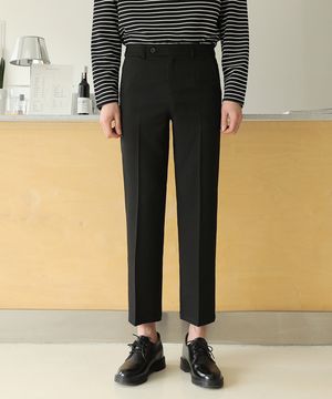 셔츠빠짐방지 실리콘 사이드히든밴딩 일자 슬랙스