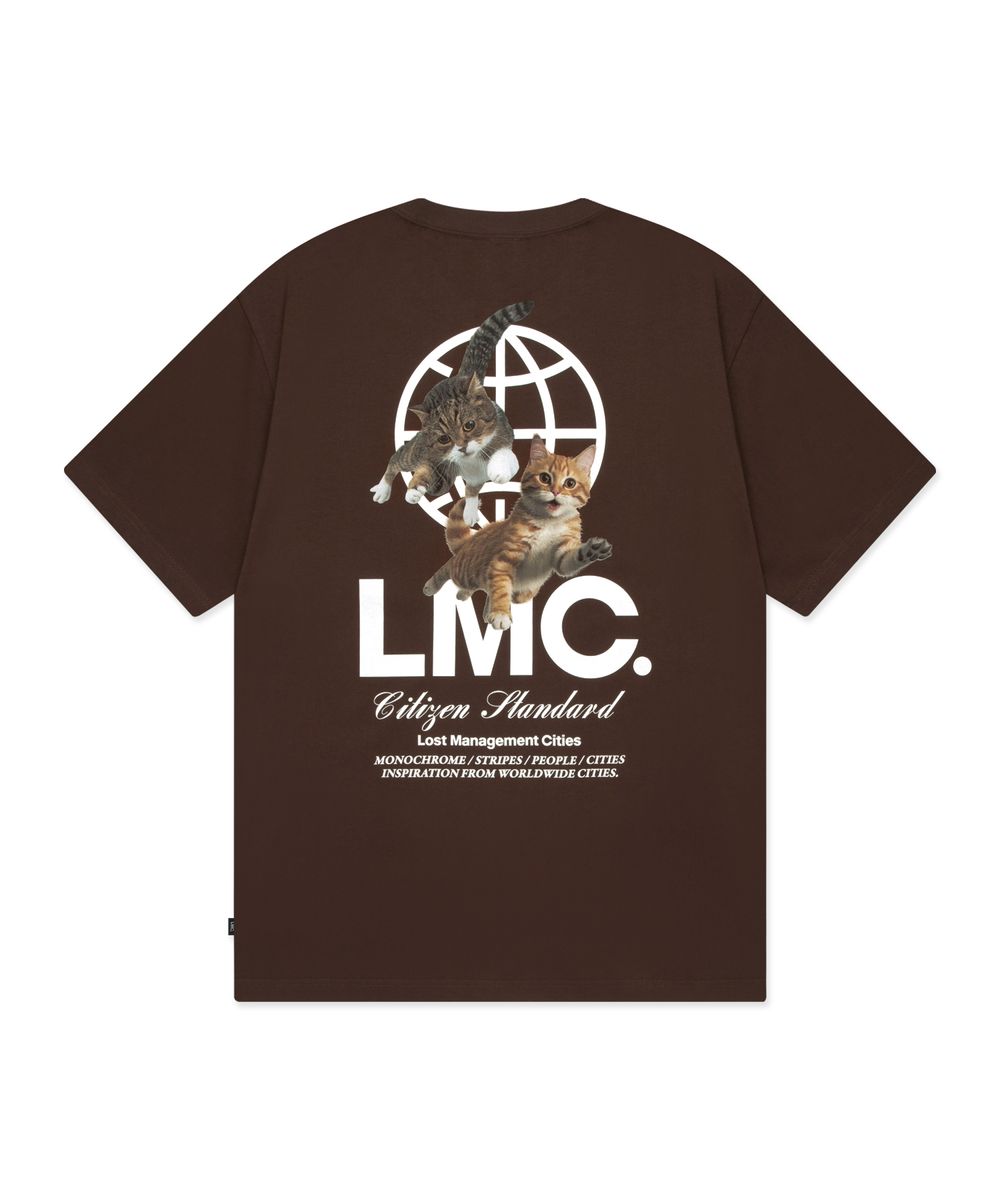 FLYING CATS TEE brown