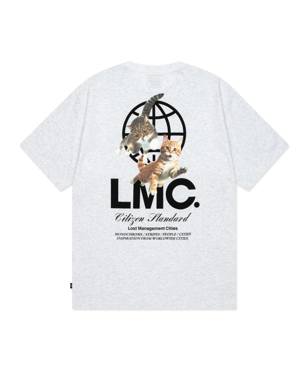 FLYING CATS TEE light heather gray