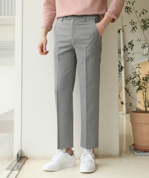 셔츠빠짐방지 실리콘 사이드히든밴딩 일자 슬랙스