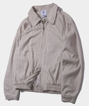 풀업 스웨이드 미니멀 웨스턴 절개 카라 집업 자켓[크림]