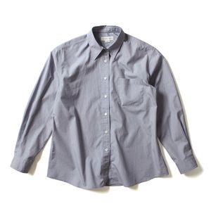 피마 스냅다운 셔츠 - 레인블루