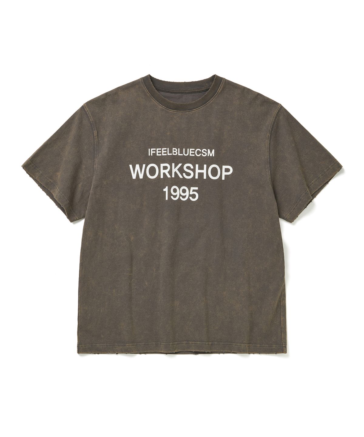 아이필블루씨에스엠(IFEELBLUECSM) Damaged Painting T-shirt [2Color]