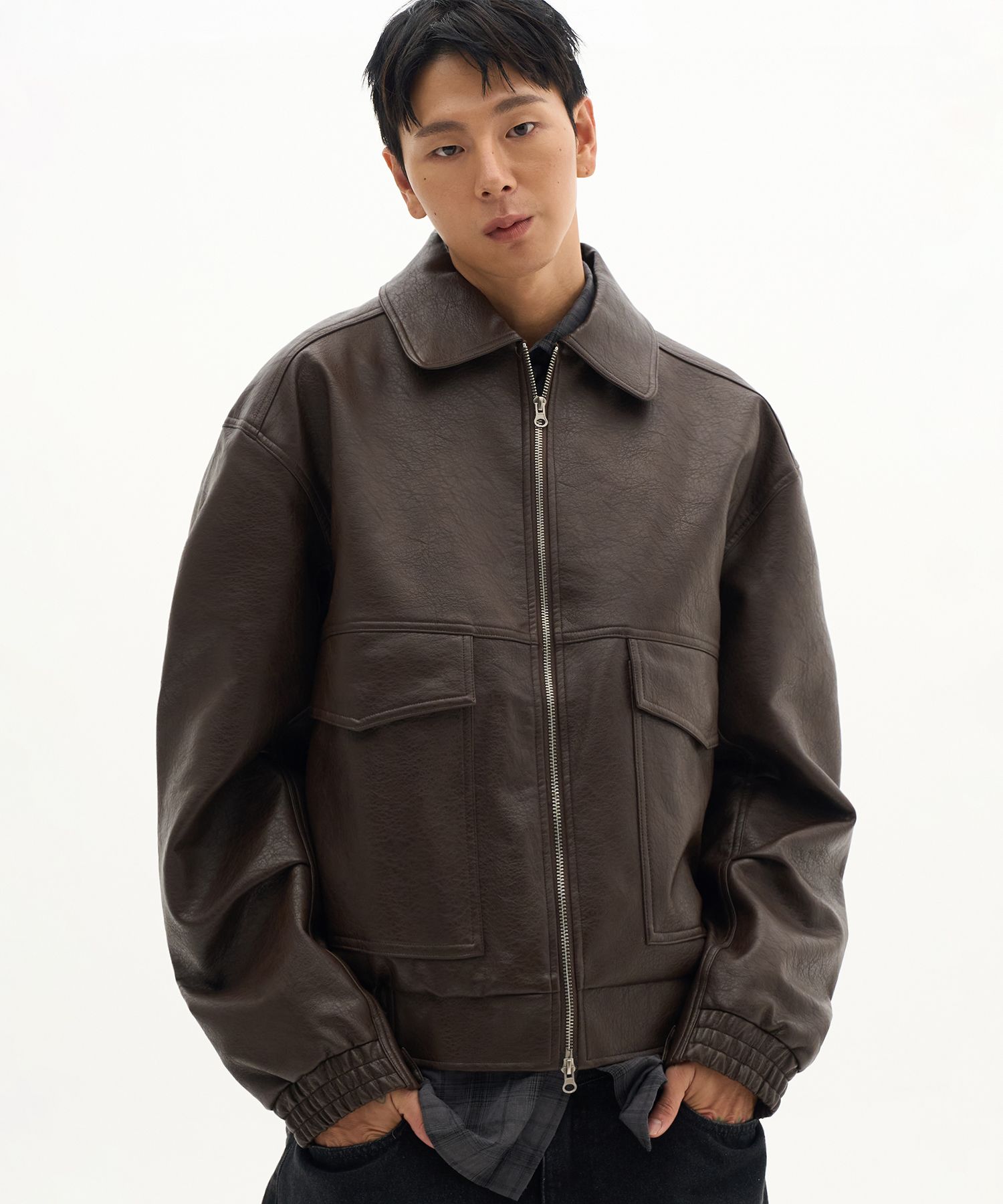 MUSINSA | PLACESTUDIOMAN Big Pocket Vintage Washed Leather