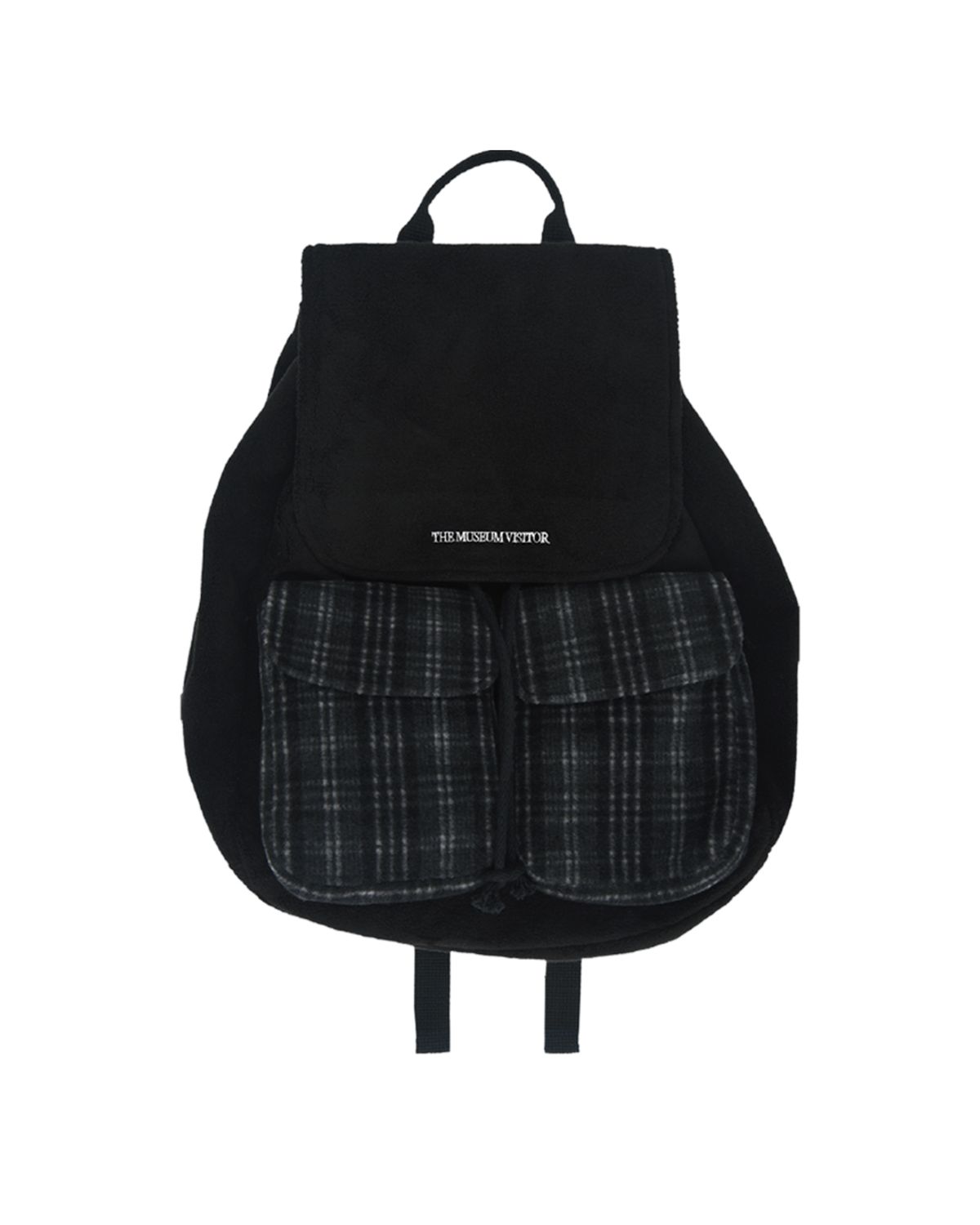 더뮤지엄비지터(THEMUSEUMVISITOR) CHECK MIXED BACKPACK (BLACK)