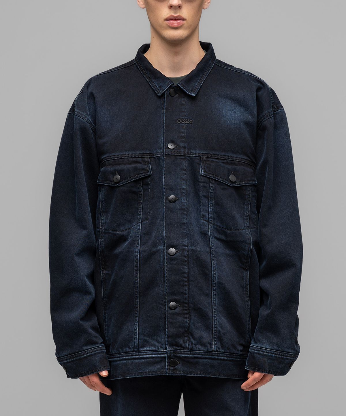 032씨(032C) (M) 고야 데님 자켓 워시드 다크 블루 GOYA DENIM JACKET WASHED DARK BLUE