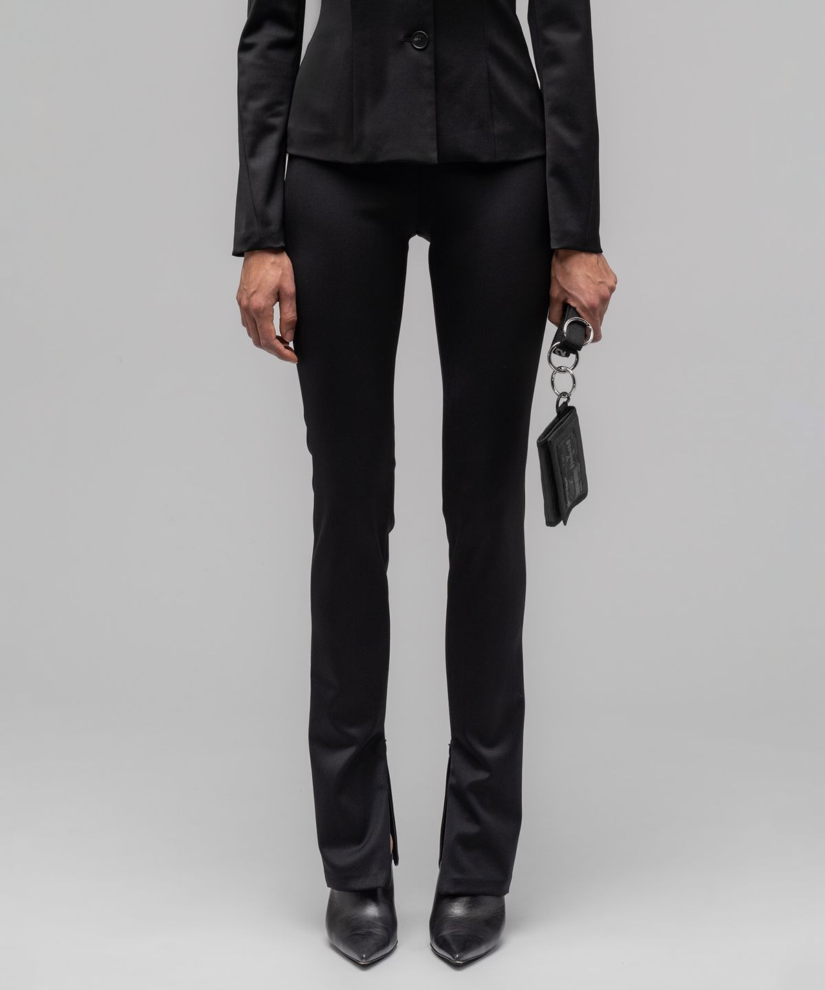 032씨(032C) (W) 타이트 핏 수트 트라우저 블랙 TIGHT FIT SUIT TROUSERS BLACK