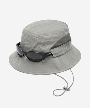DEV:5 HAT 01 SUNGLASS CUT BUCKET HAT_GREY
