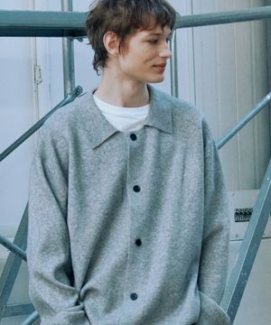 릴렉스드 소프트 카라 니트 가디건_3COLOR