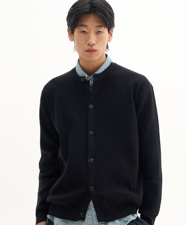 클래식 라운드넥 버튼 니트 가디건_6COLOR