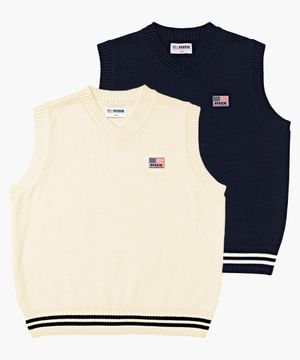 USA 와펜 베이직 베스트 (2colors)