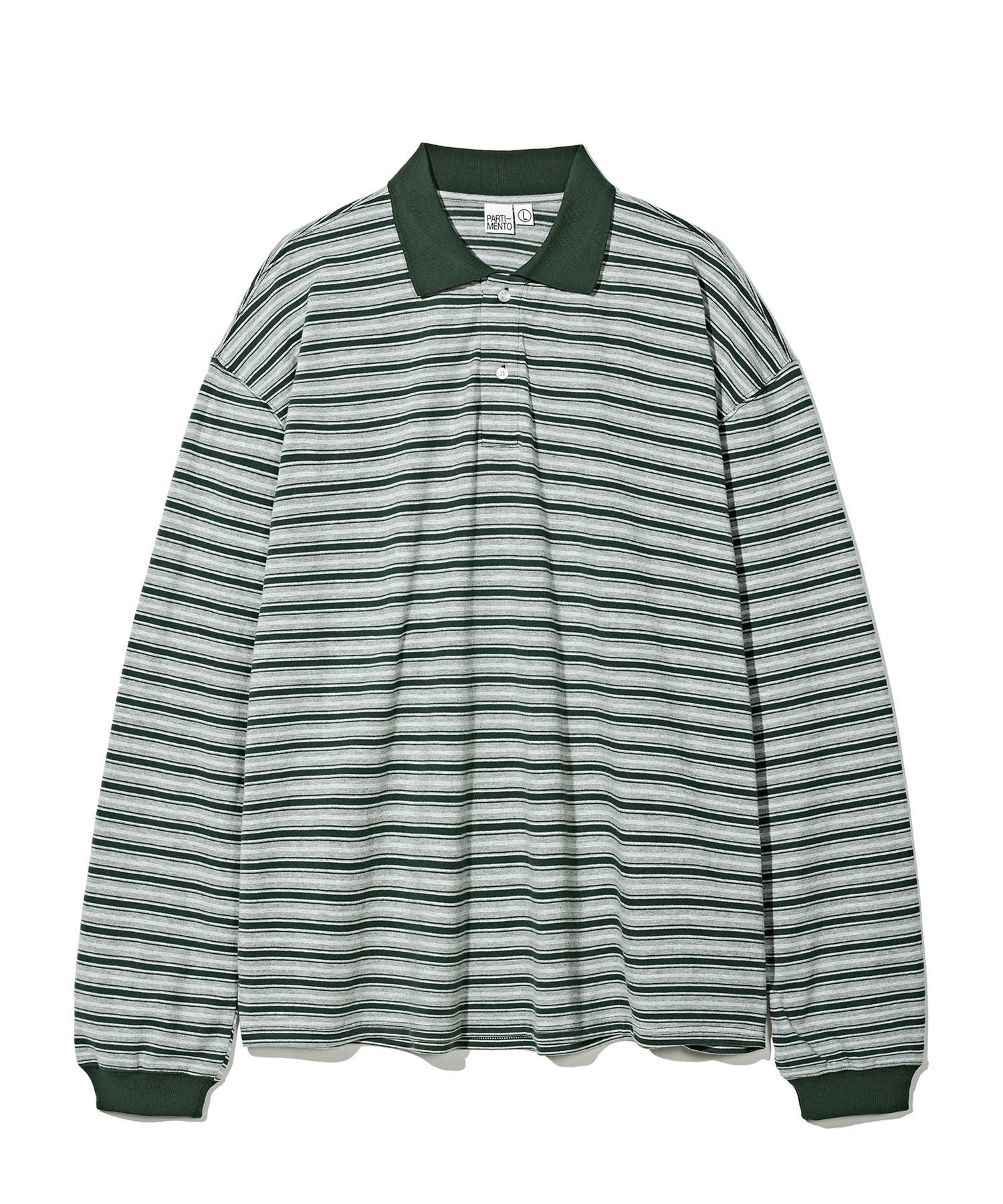 ★PARTIMENTO★ Multi Stripe Collar Long Sleeve Green MUSINSA | PARTIMENTO Multi Stripe Collar Long Sleeve Green