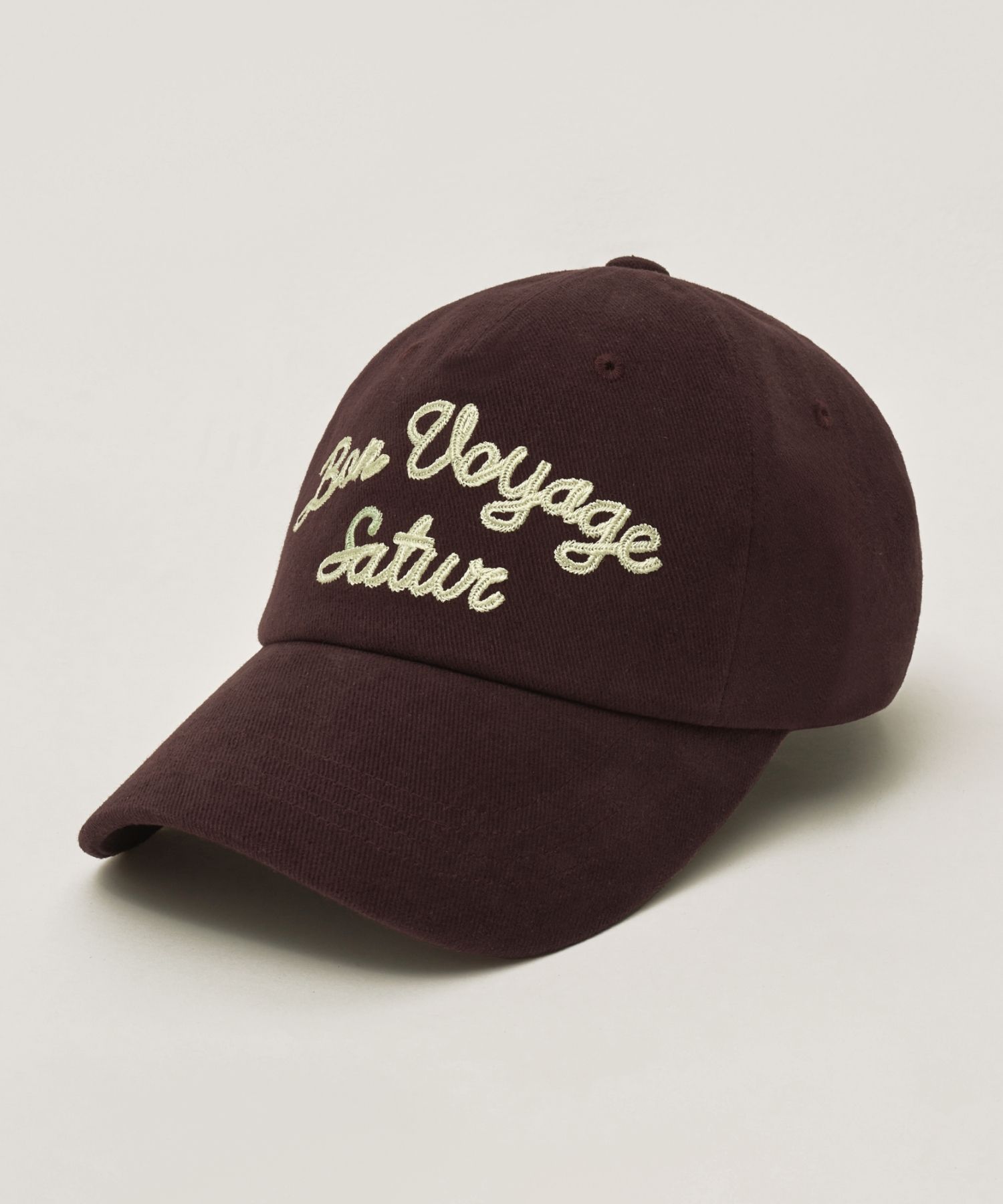 MUSINSA公式 | SATUR Bon Voyage 5 Panel Ball Cap Burgundy