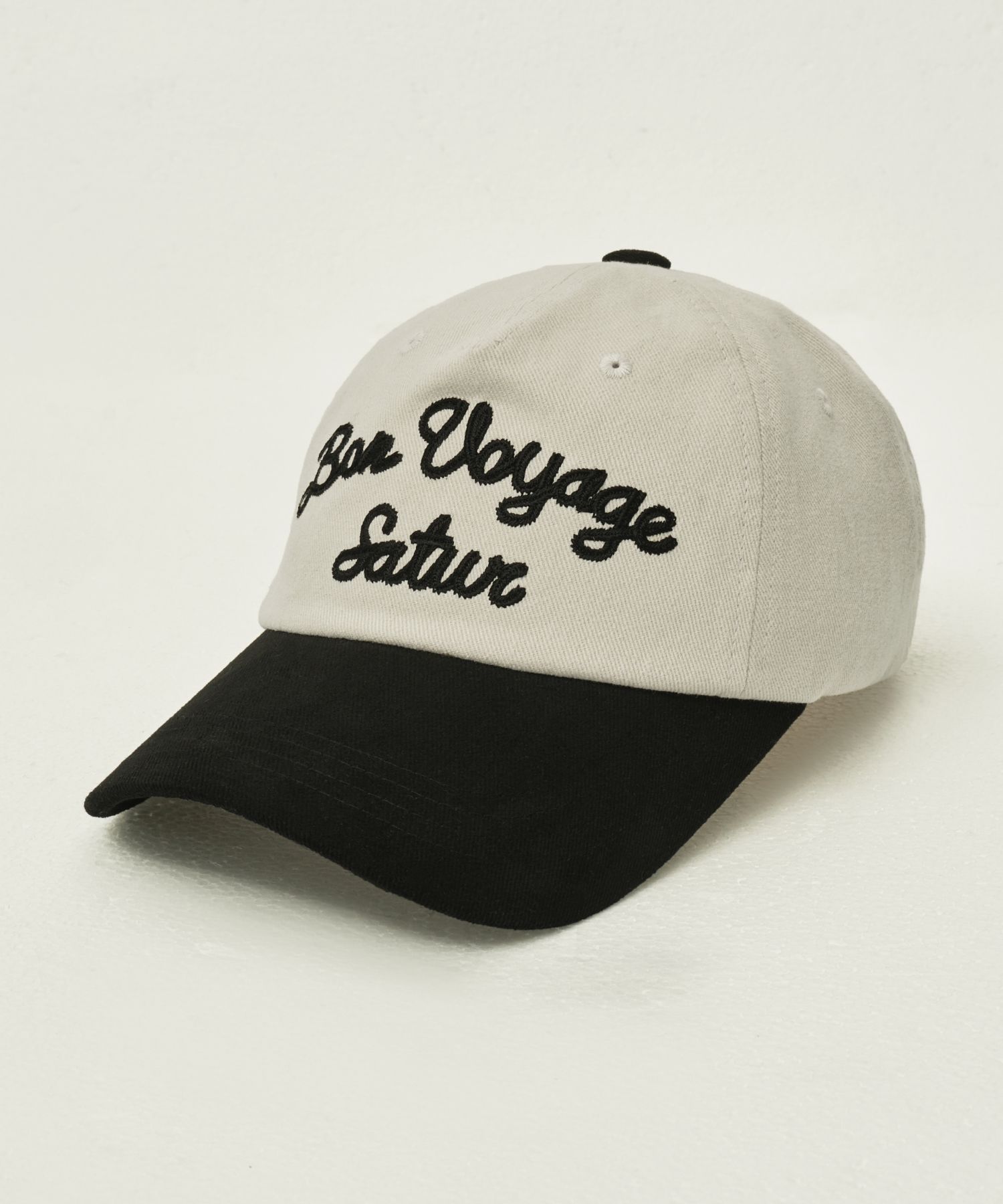 MUSINSA | SATUR Bon Voyage Contrast 5 Panel Ball Cap Cream