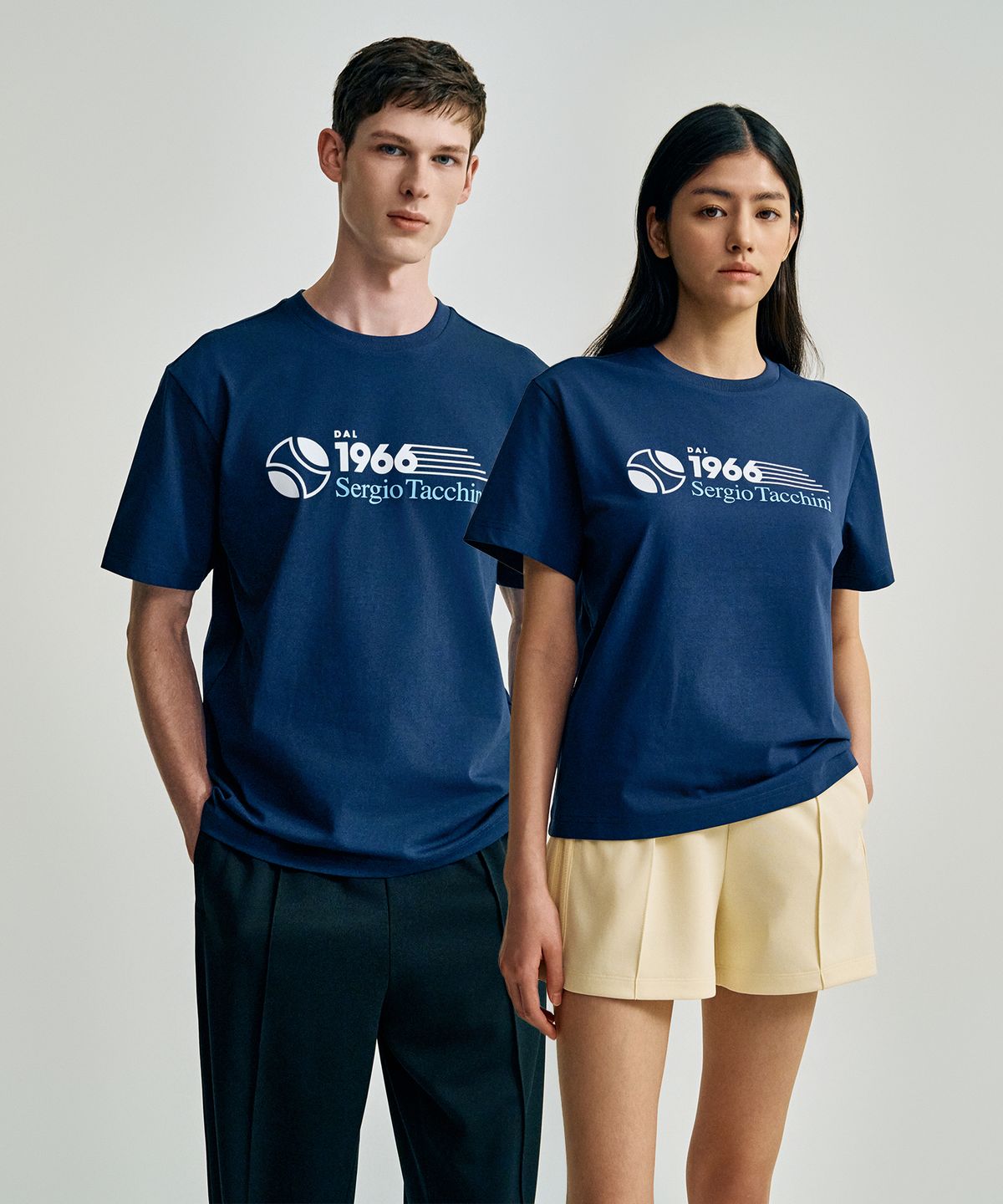 세르지오 타키니(SERGIO TACCHINI) U 쿨매치 아트웍 반팔 티셔츠 (Navy)