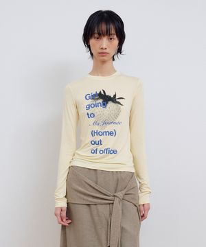 M STRAWBERRY T-SHIRT_YELLOW