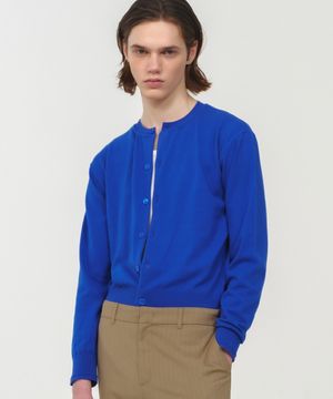 UNISEX, Soft Round Cardigan / Blue