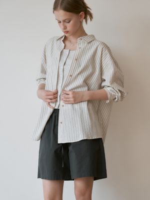 Clay overfit shirt (black stripe)