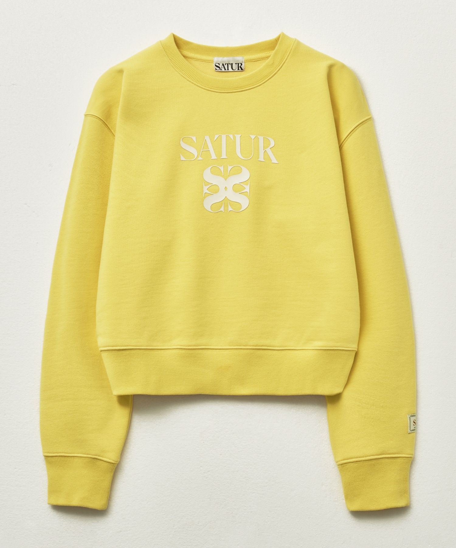 ◆25SS SATUR Apero Volume Sleeve Crop Sweatshirt/4色◆ MUSINSA | SATUR (W) Apero Volume Sleeve Crop Sweatshirt Black