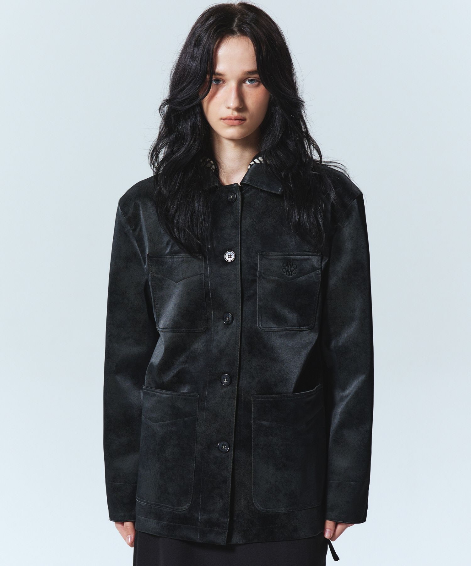 アウターその他 NICK&NICOLE MATT VINTAGE LEATHER MIDI JACKET 5BJH1188 MUSINSA | NICK&NICOLE MATT VINTAGE LEATHER MIDI JACKET_BLACK
