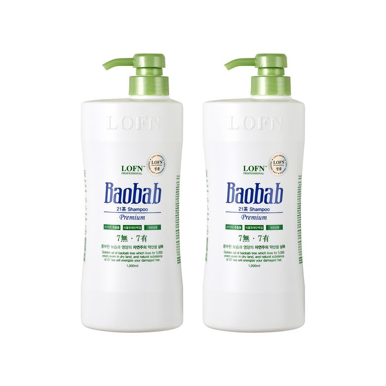 바오밥 프리미엄 21차 건성(약산성)샴푸 1000g 2개