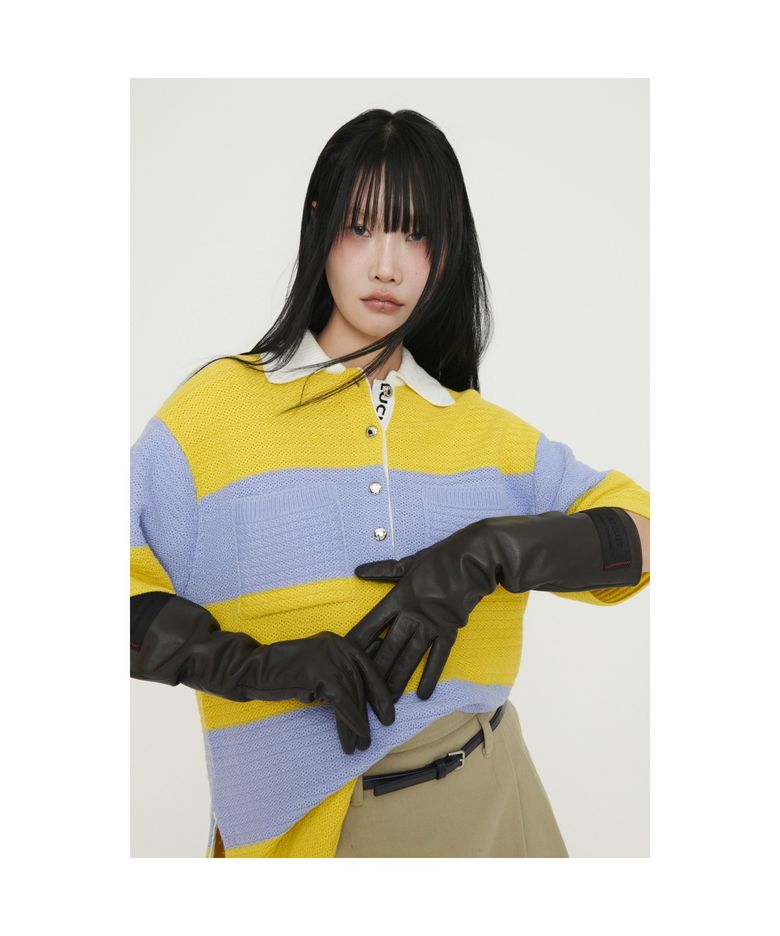 Stripe Terry Knit Pullover (yellow)_LFWAM25230YEX