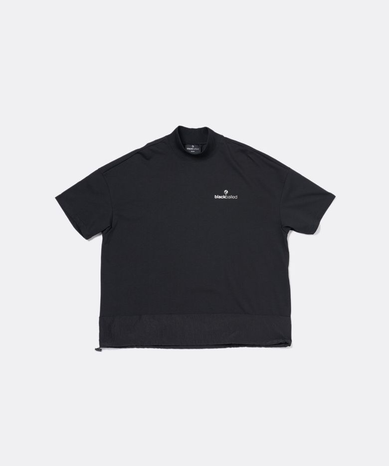 하프넥티셔츠_BLACK