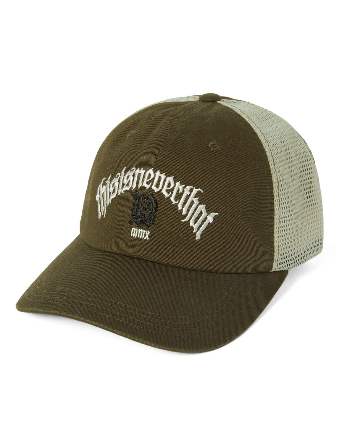 디스이즈네버댓(THISISNEVERTHAT) Mesh Panel Fortuna N-Logo Cap Khaki