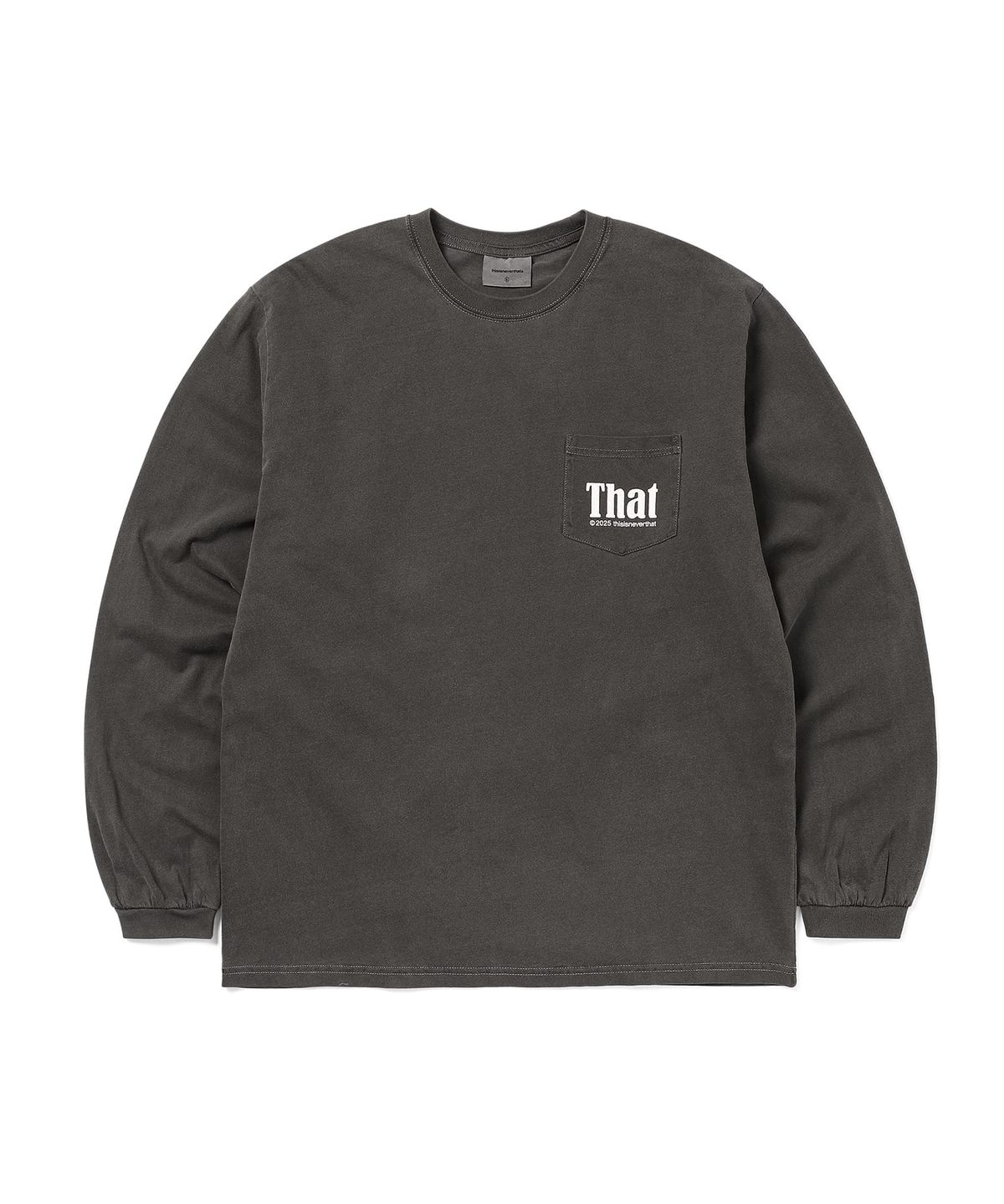 디스이즈네버댓(THISISNEVERTHAT) That Pocket L/S Tee Charcoal