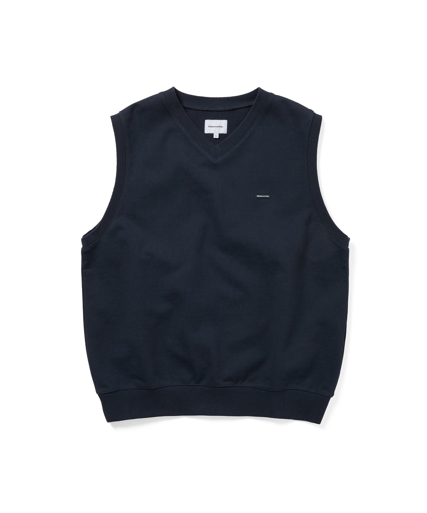 口豪奢 MUSINSA | thisisneverthat® T.N.T. Classic HDP V Neck Vest Navy トップス