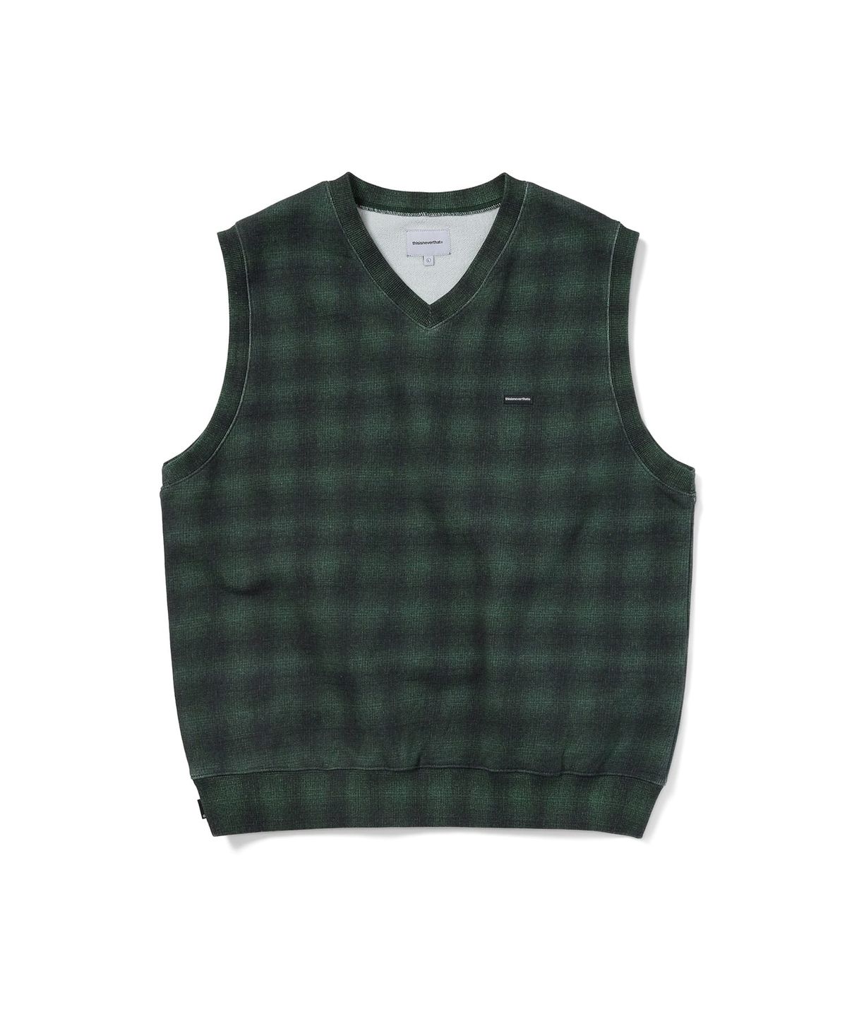 디스이즈네버댓(THISISNEVERTHAT) T.N.T. Classic HDP V Neck Vest Shadow Plaid