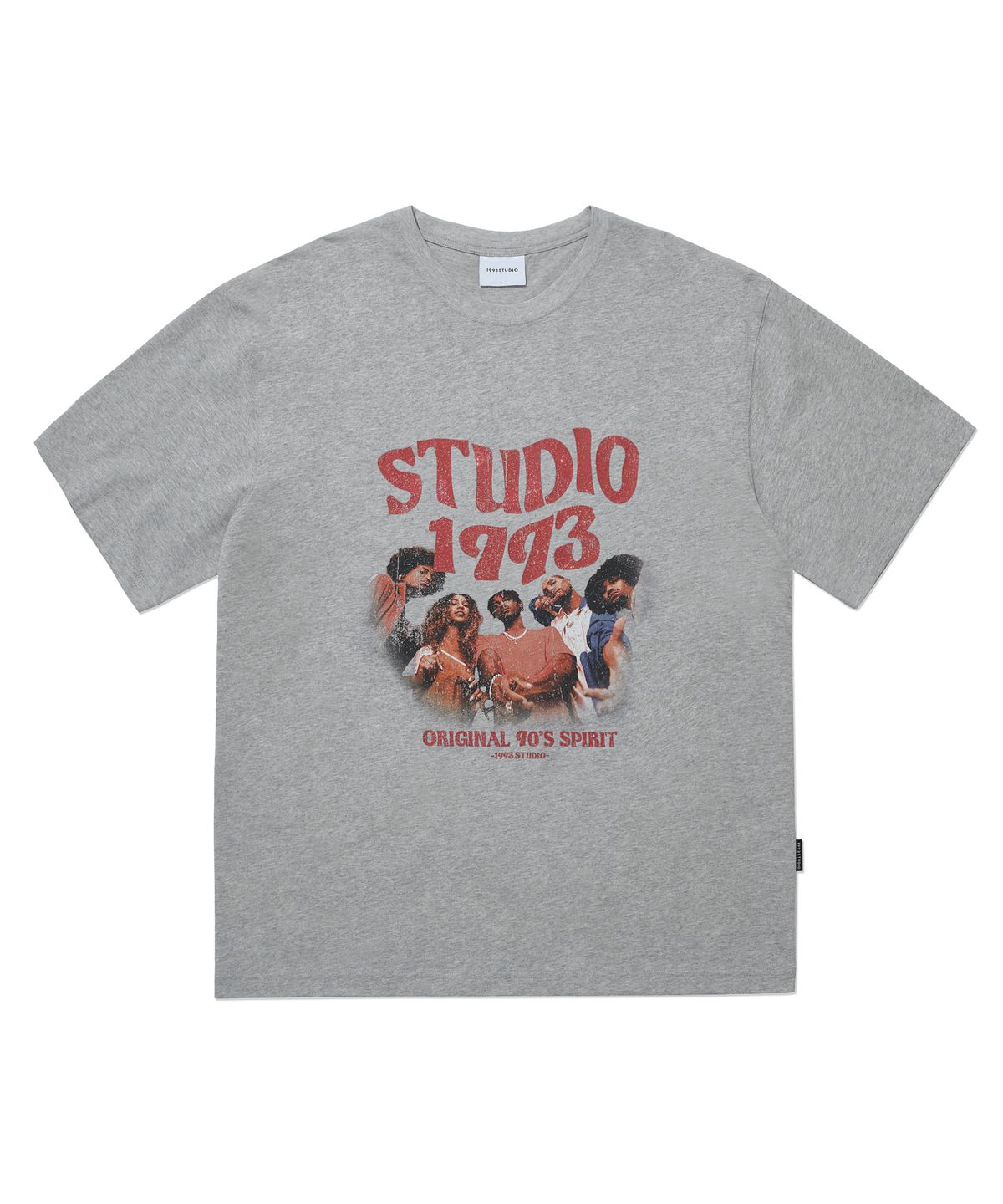 1993스튜디오(1993STUDIO) 웨이브 스튜디오 그래픽 티셔츠_그레이