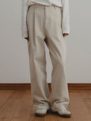 Slug cotton pants (ecru)