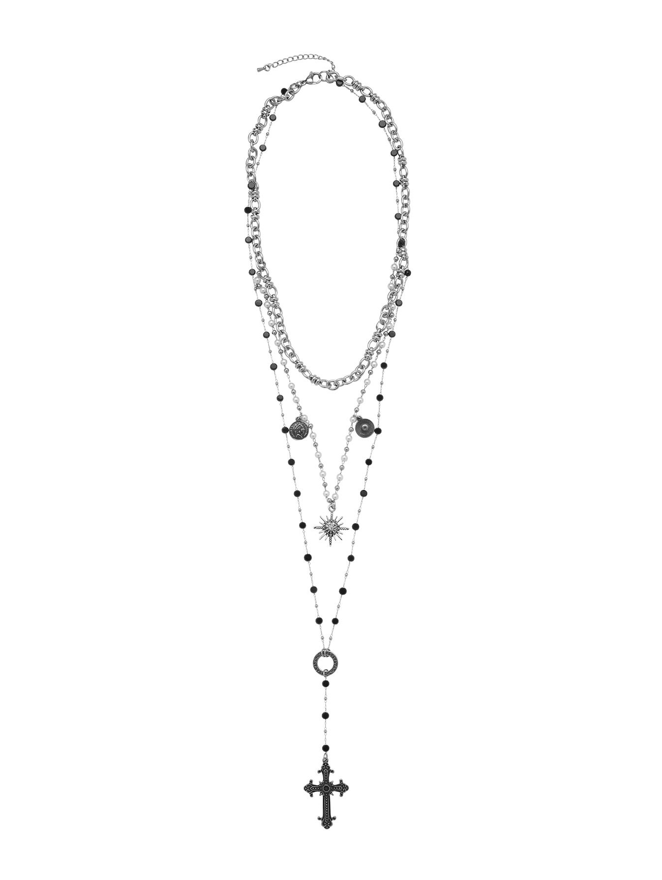 【LECYTO】Versatile Layered Necklace ★男女兼用★ 追跡付 MUSINSA公式 | LECYTO Versatile Layered Necklace_[Black]