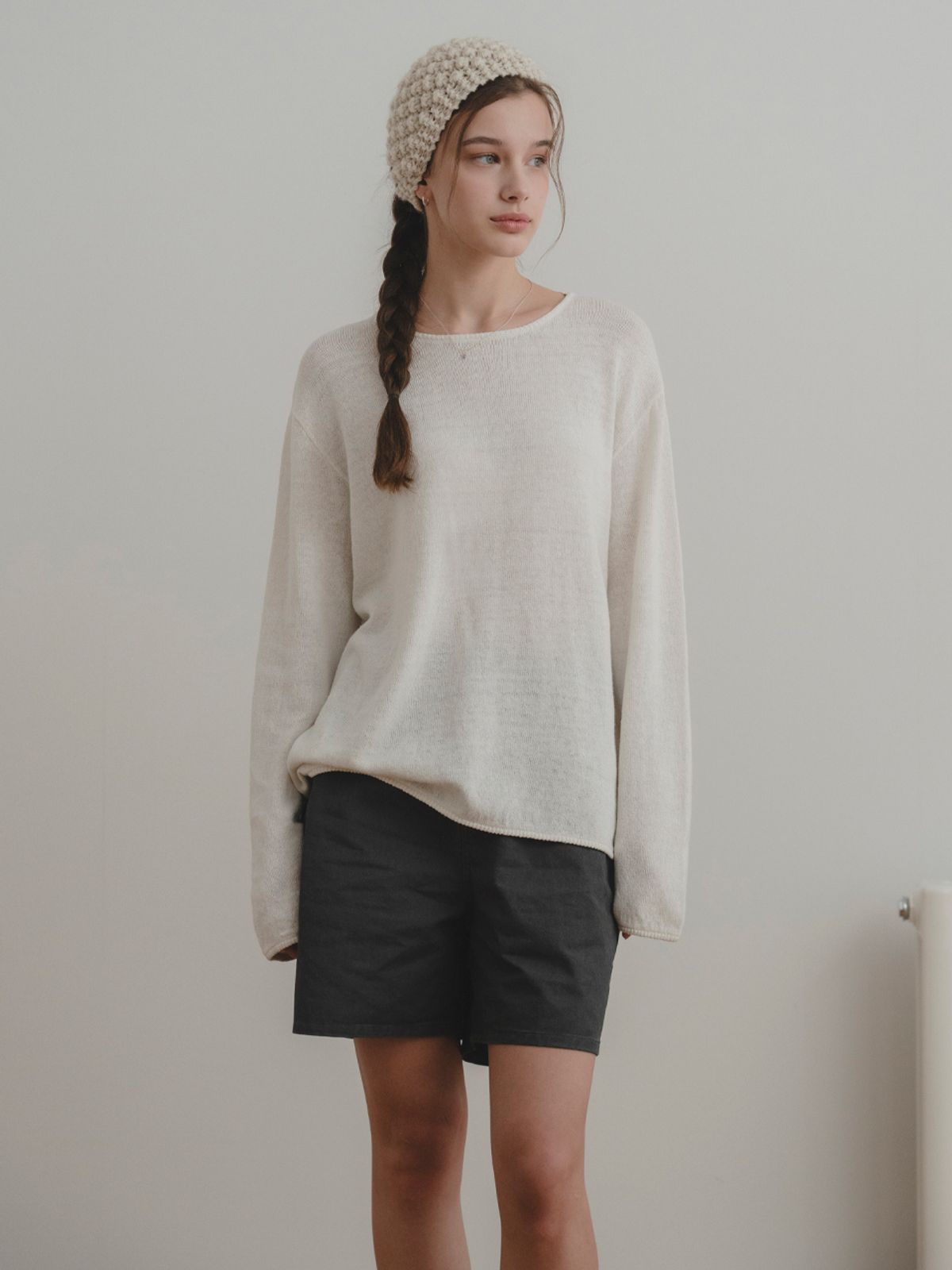 더미튼(THEMITTEN) Souffle round knit (ivory)