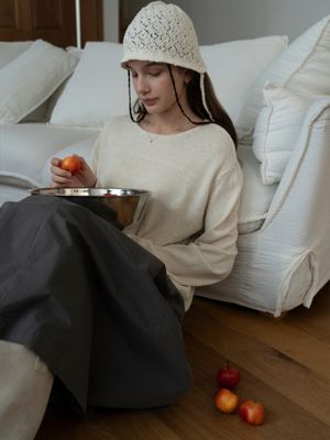 Souffle round knit (cream)