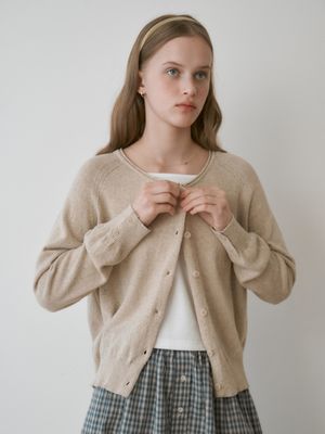 Mitt linen cardigan (beige)