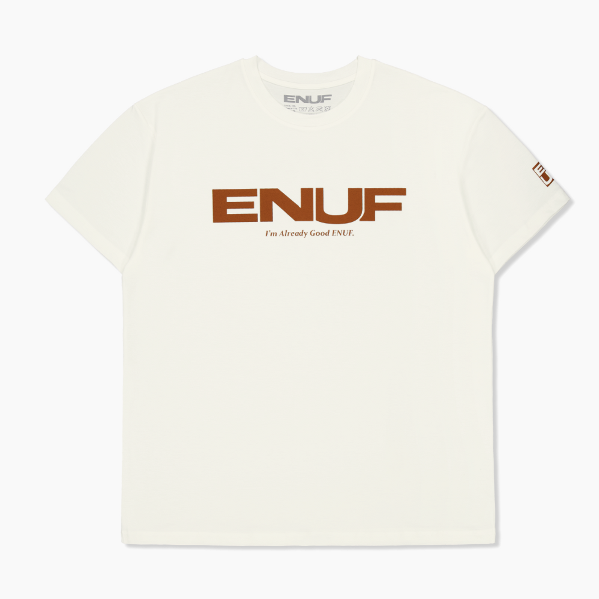 이너프(ENUF) Soft Brown 화이트브라운 티셔츠