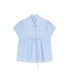 Puff Sleeve Lace Shirt Blue
