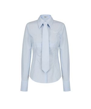 Slim Corset Shirts Blue