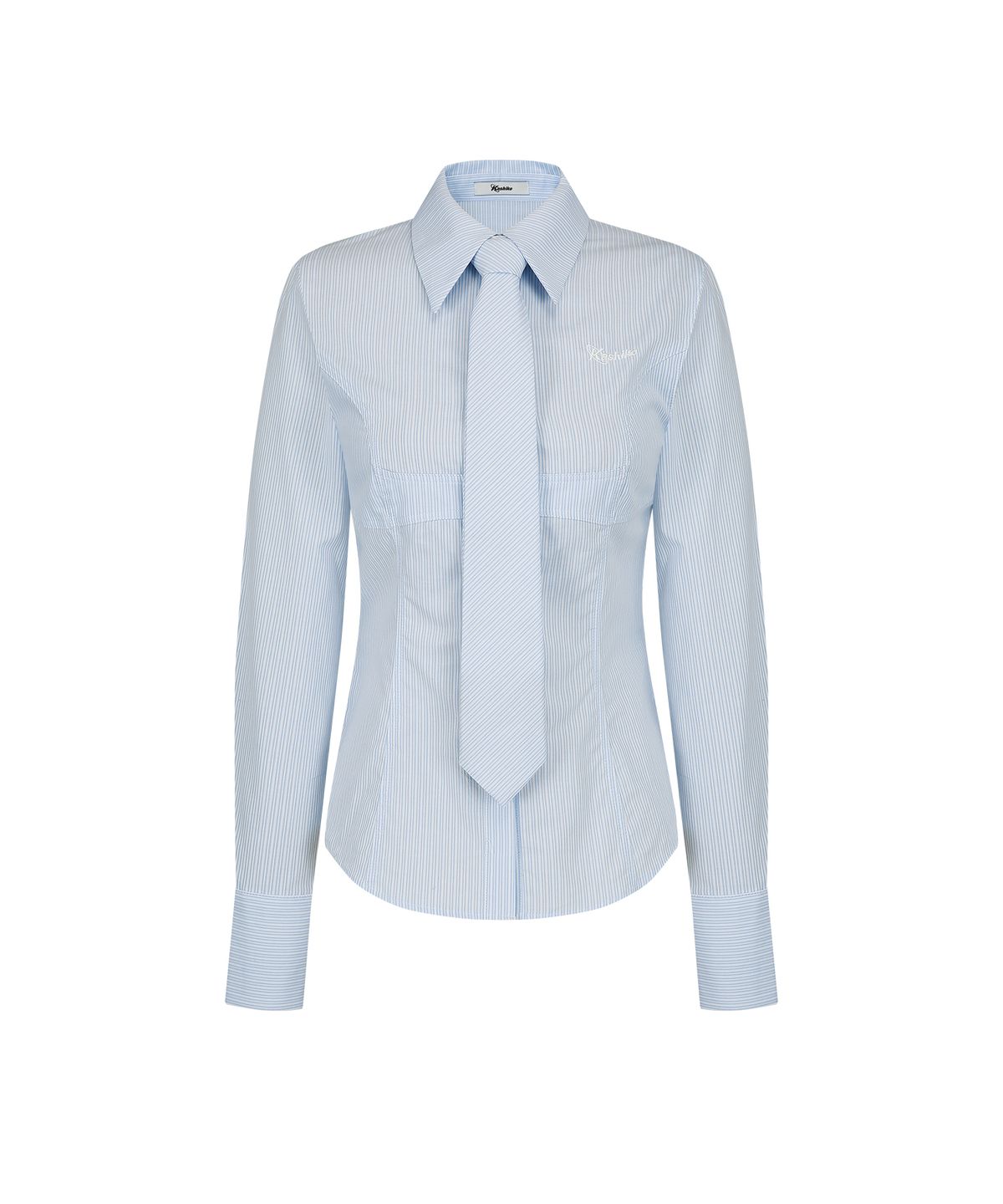 카시코(KASHIKO) Slim Corset Shirts Blue