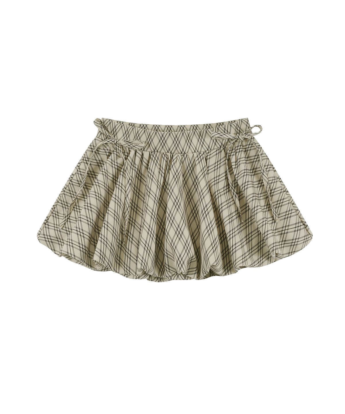 카시코(KASHIKO) Fairy Ribbon Bubble Skirt Checked