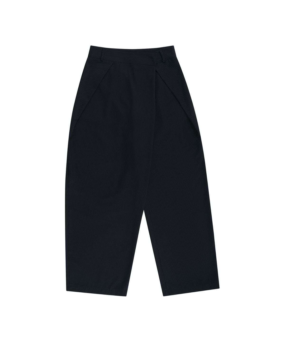 카시코(KASHIKO) Pintuck Asymmetric Trousers Stripe