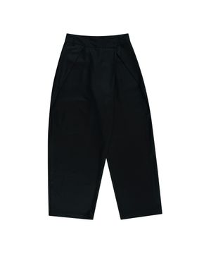 Pintuck Asymmetric Trousers Black