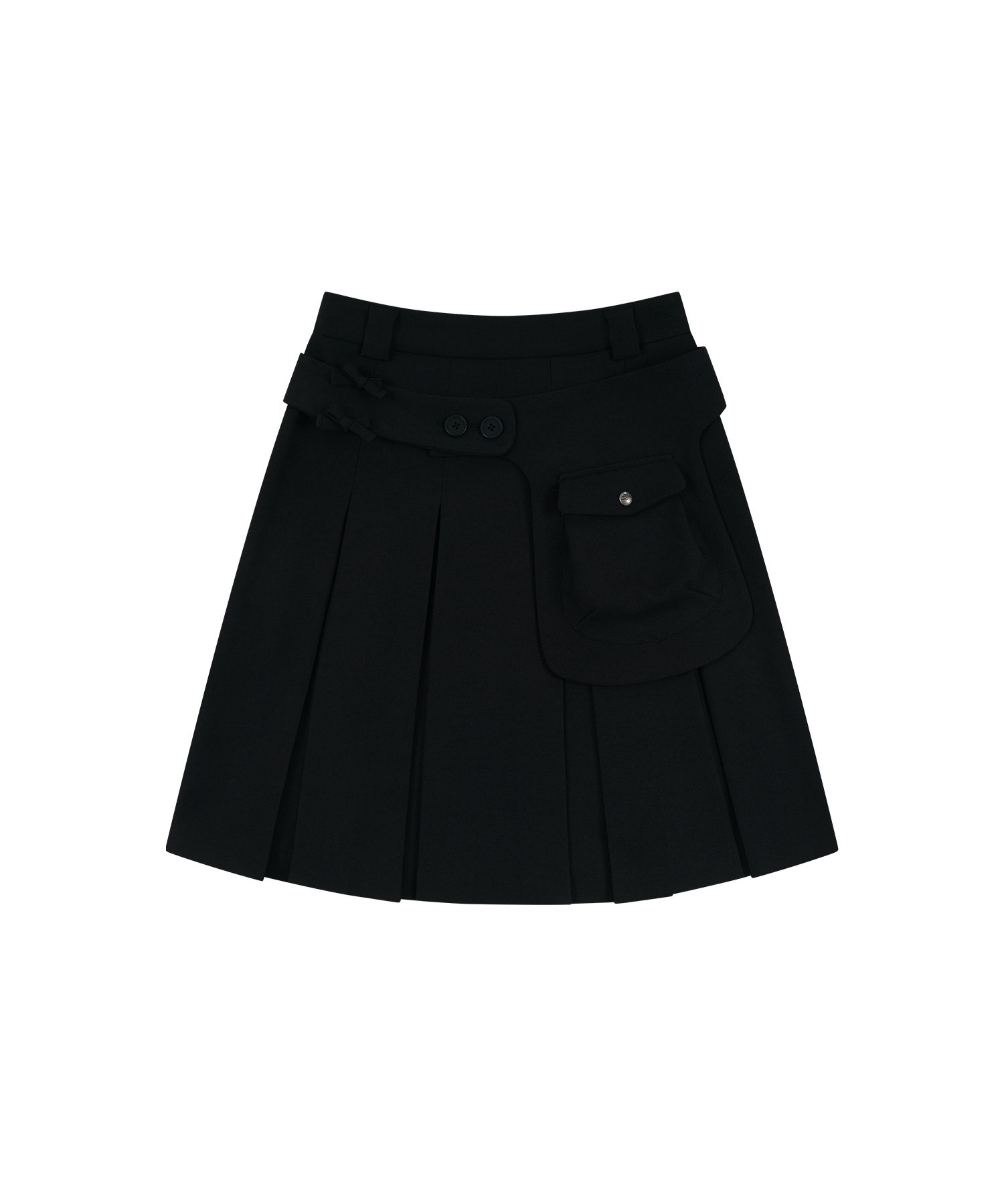 ★2025SS新作★KASHIKO★Ribbon Preppy Pleated Skirt MUSINSA | KASHIKO Ribbon Preppy Pleated Skirt Black