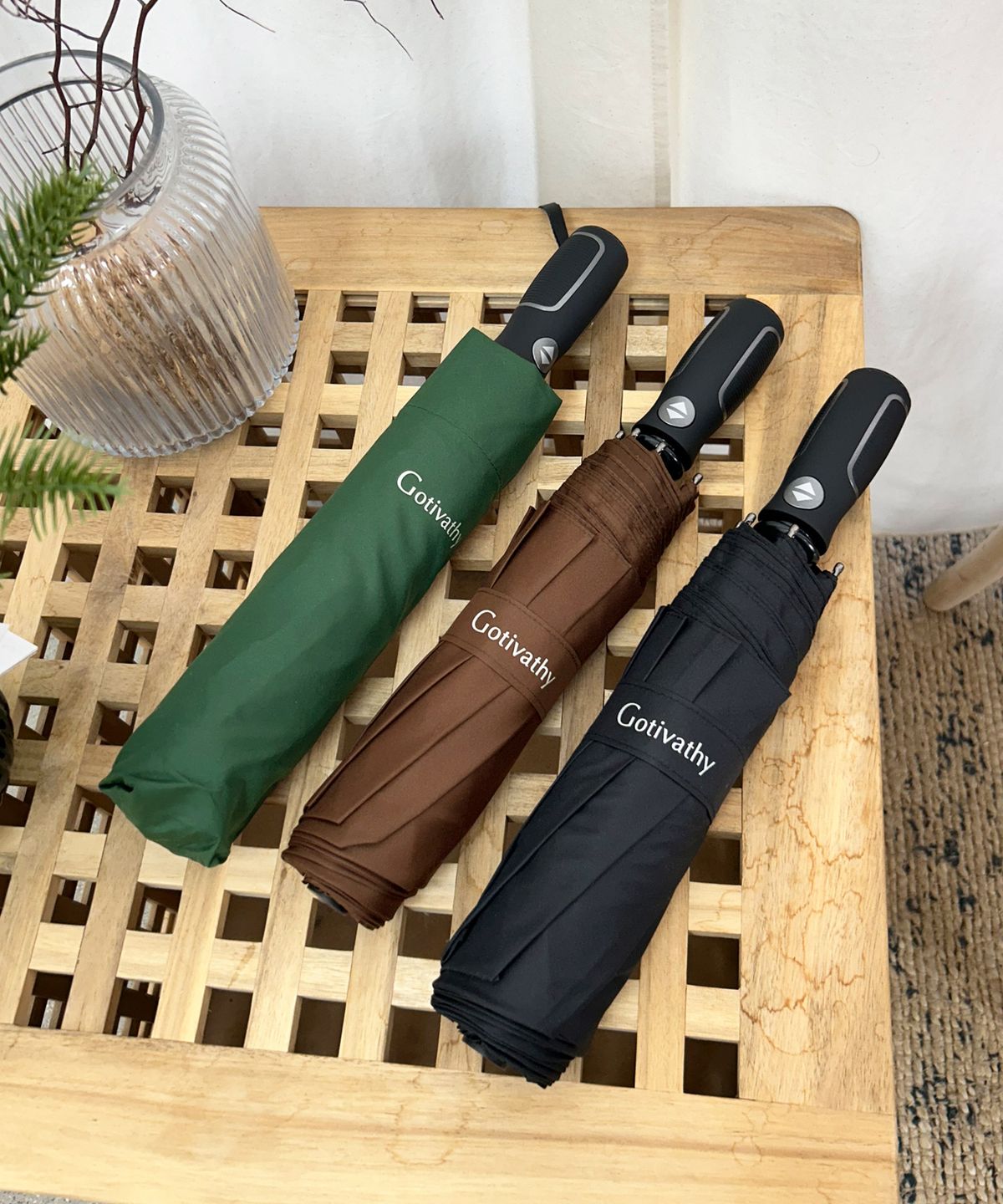 고티바쉬(GOTIVATHY) 미끄럼방지 대형 3단 완전자동우산 114cm