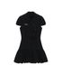 Puff Preppy Mini Dress Black