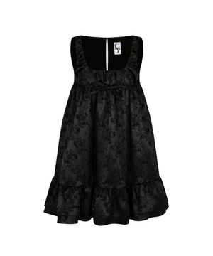 Ribbon Balloon  Dress Black